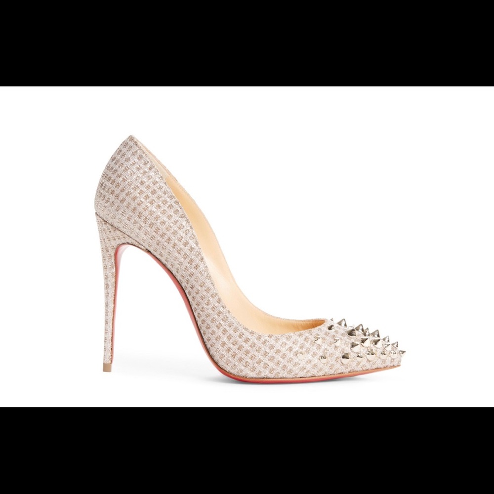 Sold  Louboutin SPIKYSHELL QUADRO LUREX